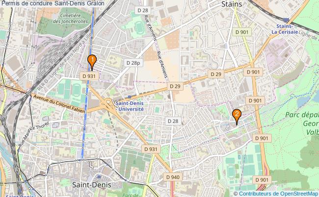 plan Permis de conduire Saint-Denis Associations permis de conduire Saint-Denis : 3 associations
