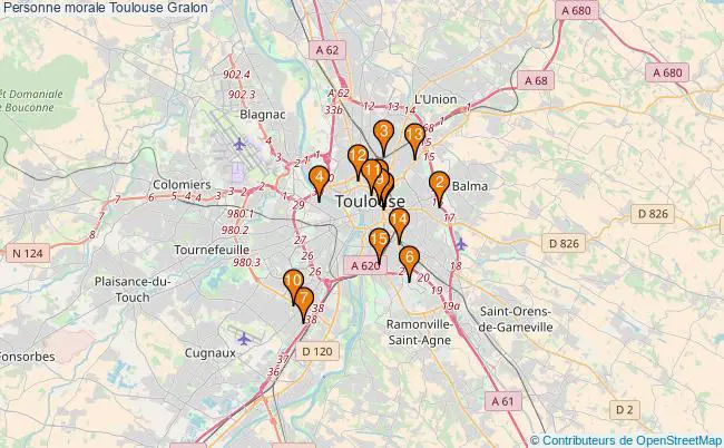 plan Personne morale Toulouse Associations personne morale Toulouse : 14 associations