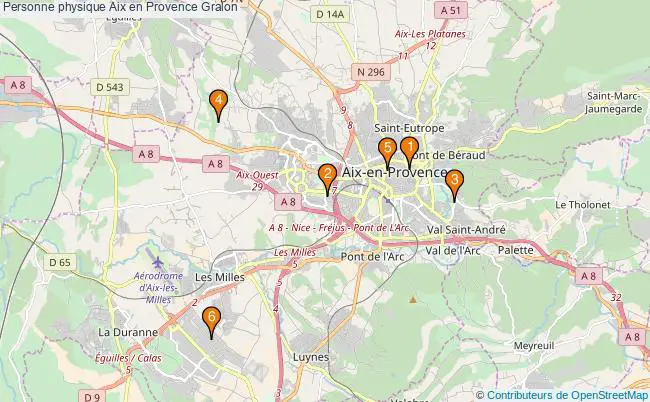 plan Personne physique Aix en Provence Associations personne physique Aix en Provence : 7 associations