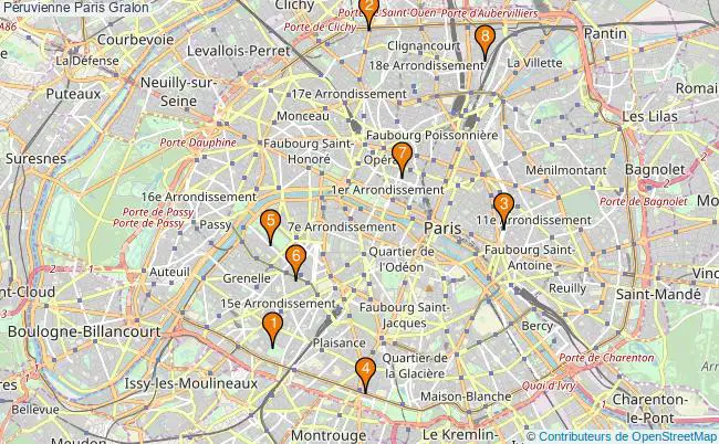 plan Péruvienne Paris Associations péruvienne Paris : 8 associations