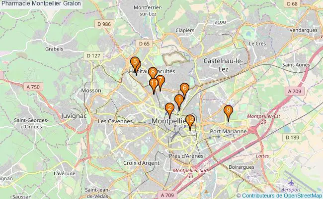 plan Pharmacie Montpellier Associations pharmacie Montpellier : 14 associations
