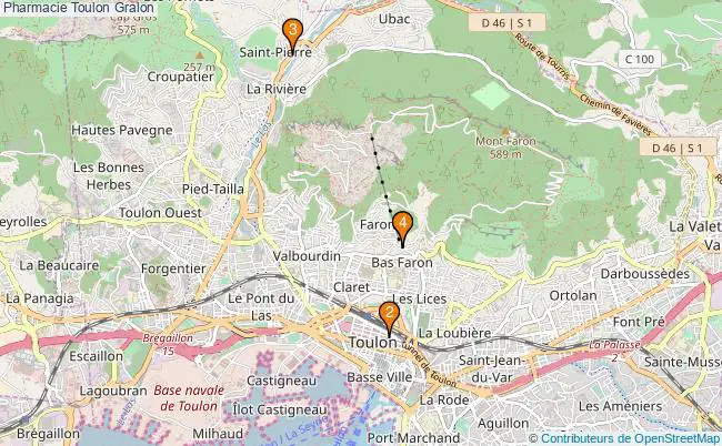 plan Pharmacie Toulon Associations pharmacie Toulon : 4 associations