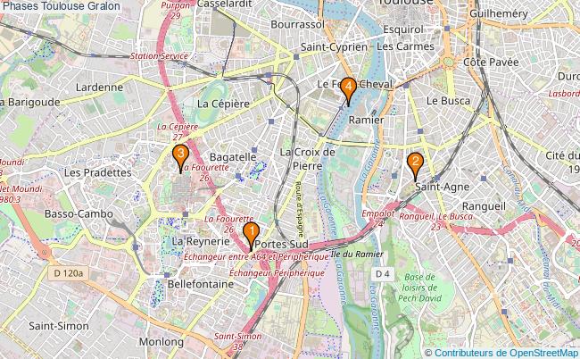 plan Phases Toulouse Associations Phases Toulouse : 6 associations