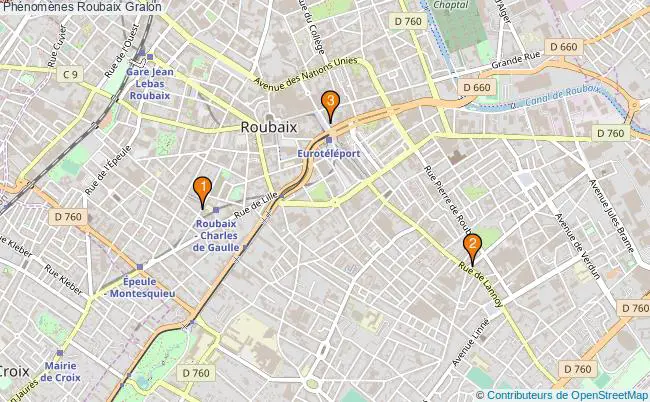 plan Phénomènes Roubaix Associations Phénomènes Roubaix : 4 associations