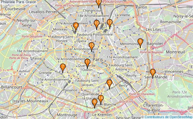 plan Philatélie Paris Associations philatélie Paris : 20 associations