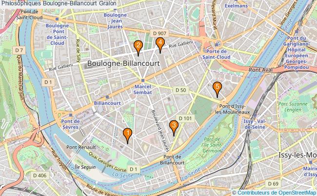 plan Philosophiques Boulogne-Billancourt Associations Philosophiques Boulogne-Billancourt : 6 associations