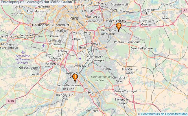 plan Philosophiques Champigny-sur-Marne Associations Philosophiques Champigny-sur-Marne : 3 associations