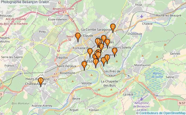plan Photographie Besançon Associations photographie Besançon : 20 associations
