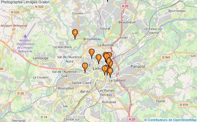 plan Photographie Limoges Associations photographie Limoges : 15 associations