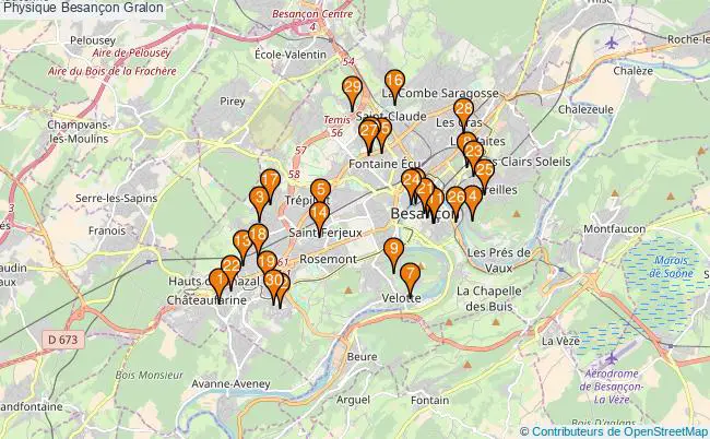 plan Physique Besançon Associations physique Besançon : 100 associations