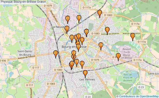 plan Physique Bourg-en-Bresse Associations physique Bourg-en-Bresse : 51 associations