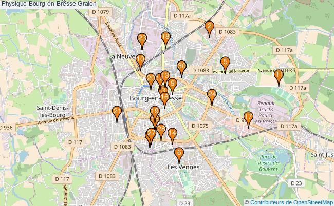 plan Physique Bourg-en-Bresse Associations physique Bourg-en-Bresse : 52 associations