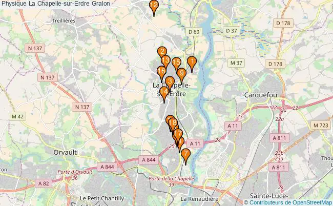 plan Physique La Chapelle-sur-Erdre Associations physique La Chapelle-sur-Erdre : 20 associations