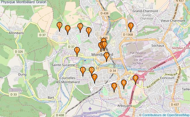 plan Physique Montbéliard Associations physique Montbéliard : 18 associations