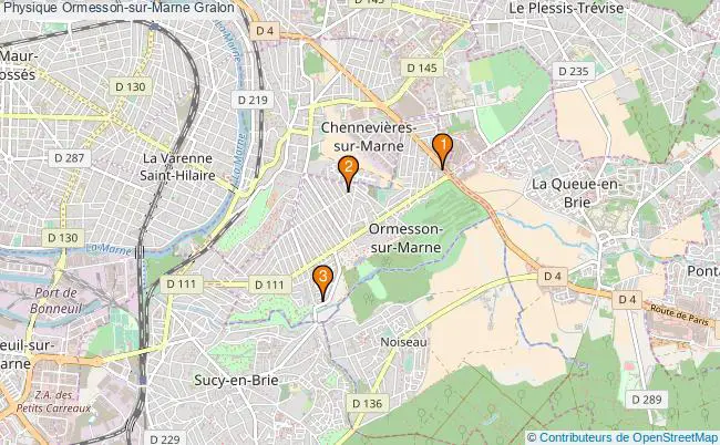 plan Physique Ormesson-sur-Marne Associations physique Ormesson-sur-Marne : 3 associations