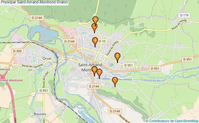 plan Physique Saint-Amand-Montrond Associations physique Saint-Amand-Montrond : 10 associations