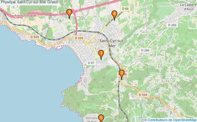 plan Physique Saint-Cyr-sur-Mer Associations physique Saint-Cyr-sur-Mer : 7 associations