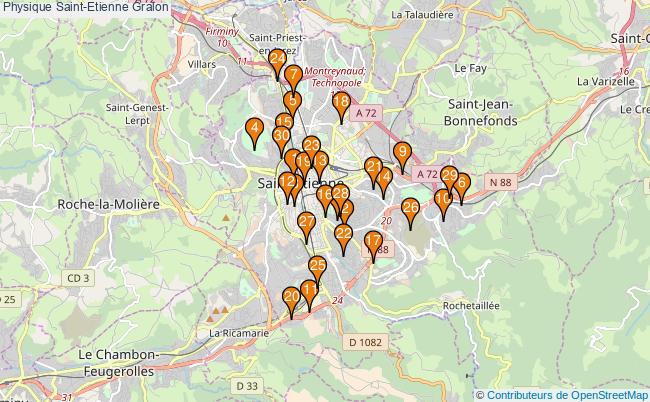 plan Physique Saint-Etienne Associations physique Saint-Etienne : 96 associations