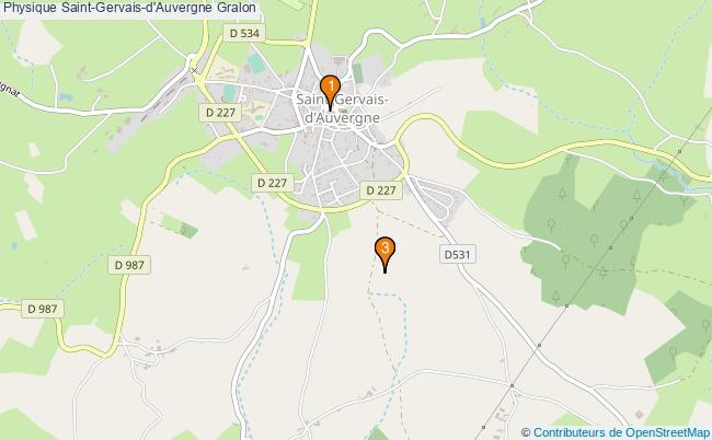 plan Physique Saint-Gervais-d'Auvergne Associations physique Saint-Gervais-d'Auvergne : 3 associations
