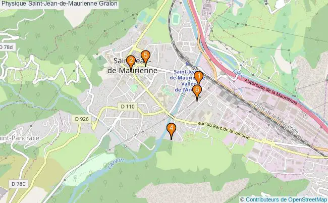 plan Physique Saint-Jean-de-Maurienne Associations physique Saint-Jean-de-Maurienne : 6 associations