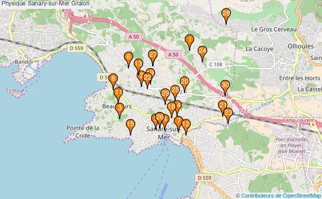 plan Physique Sanary-sur-Mer Associations physique Sanary-sur-Mer : 31 associations