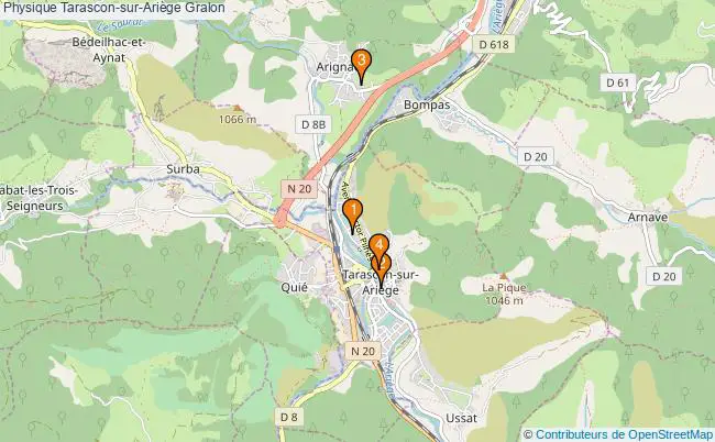 plan Physique Tarascon-sur-Ariège Associations physique Tarascon-sur-Ariège : 4 associations