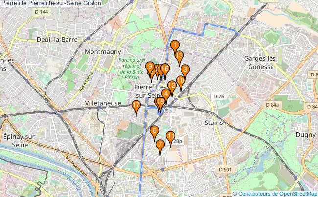 plan Pierrefitte Pierrefitte-sur-Seine Associations Pierrefitte Pierrefitte-sur-Seine : 20 associations