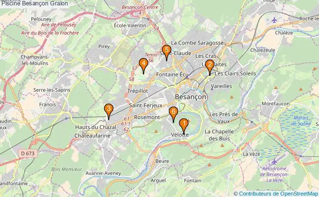 plan Piscine Besançon Associations Piscine Besançon : 6 associations