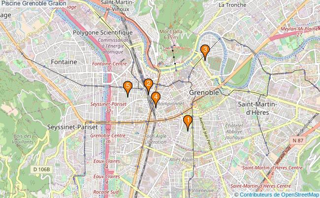 plan Piscine Grenoble Associations Piscine Grenoble : 5 associations