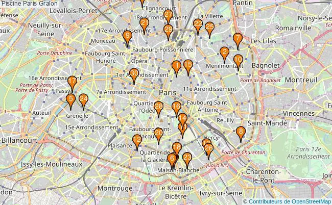 plan Piscine Paris Associations Piscine Paris : 41 associations