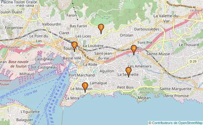 plan Piscine Toulon Associations Piscine Toulon : 5 associations