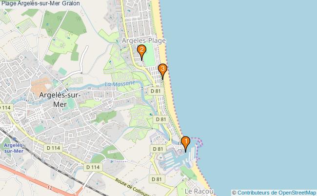 plan Plage Argelès-sur-Mer Associations plage Argelès-sur-Mer : 3 associations