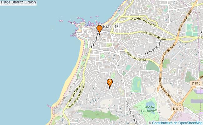 plan Plage Biarritz Associations plage Biarritz : 3 associations