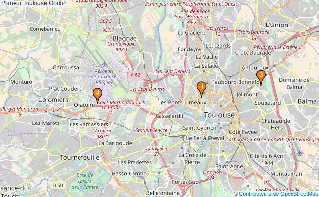 plan Planeur Toulouse Associations planeur Toulouse : 4 associations