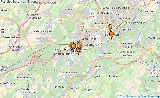 plan Planoise Besançon Associations Planoise Besançon : 13 associations