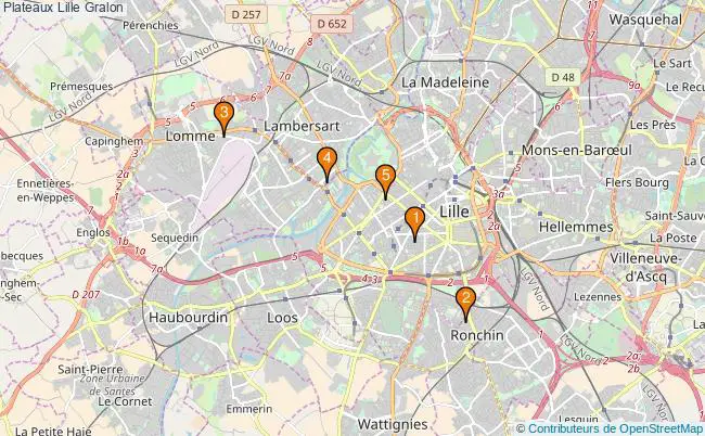 plan Plateaux Lille Associations Plateaux Lille : 6 associations