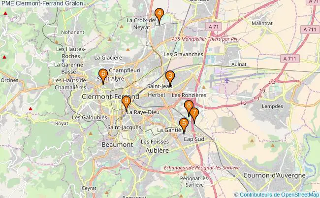 plan PME Clermont-Ferrand Associations PME Clermont-Ferrand : 8 associations