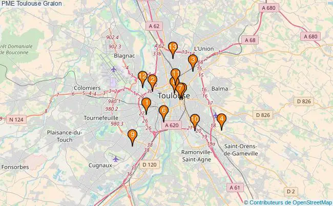 plan PME Toulouse Associations PME Toulouse : 17 associations