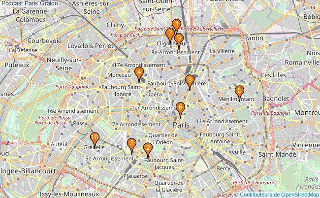 plan Podcast Paris Associations Podcast Paris : 48 associations