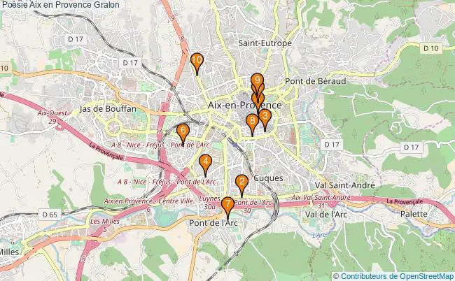plan Poésie Aix en Provence Associations poésie Aix en Provence : 7 associations