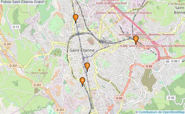plan Poésie Saint-Etienne Associations poésie Saint-Etienne : 4 associations