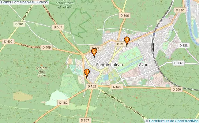 plan Points Fontainebleau Associations Points Fontainebleau : 3 associations