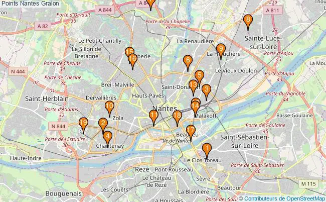 plan Points Nantes Associations Points Nantes : 23 associations