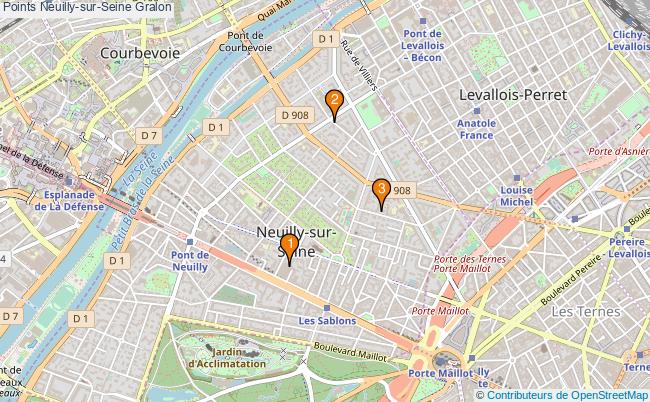 plan Points Neuilly-sur-Seine Associations Points Neuilly-sur-Seine : 3 associations