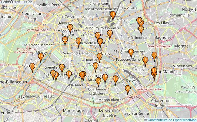 plan Points Paris Associations Points Paris : 228 associations