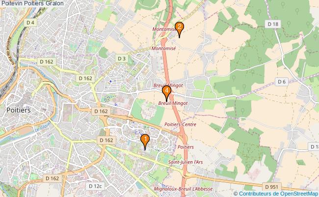 plan Poitevin Poitiers Associations poitevin Poitiers : 4 associations
