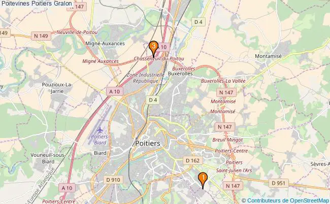 plan Poitevines Poitiers Associations poitevines Poitiers : 3 associations