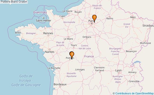plan Poitiers Biard Associations Poitiers Biard : 3 associations