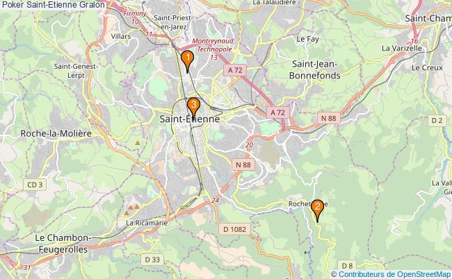 plan Poker Saint-Etienne Associations poker Saint-Etienne : 4 associations