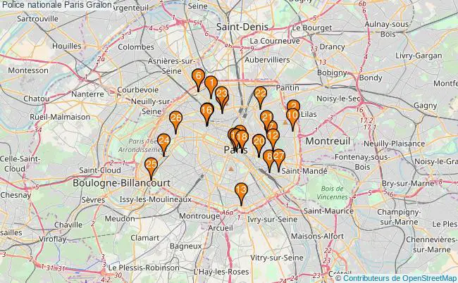plan Police nationale Paris Associations police nationale Paris : 42 associations